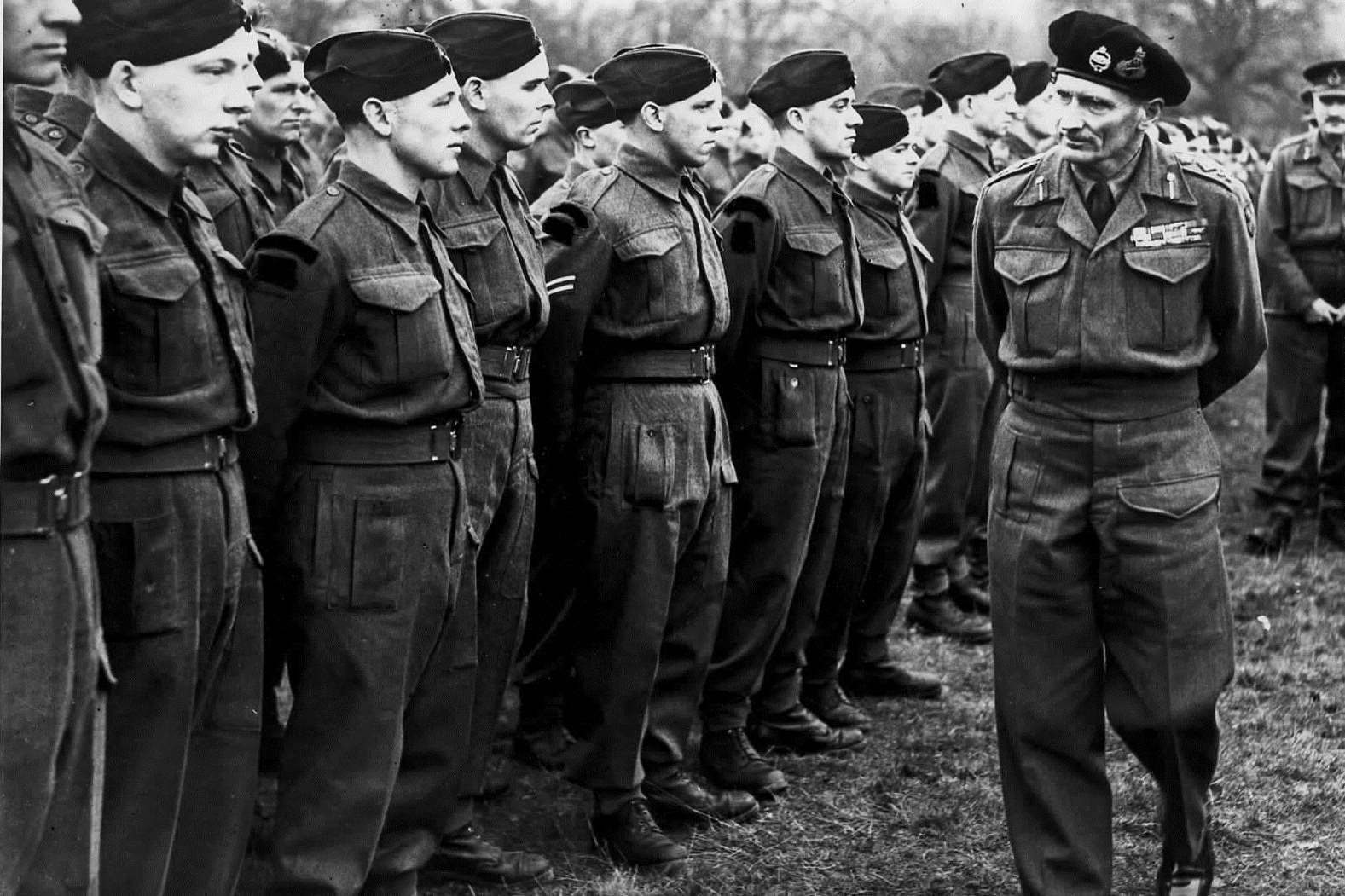 General Montgomery inspects troops at Maidstone.