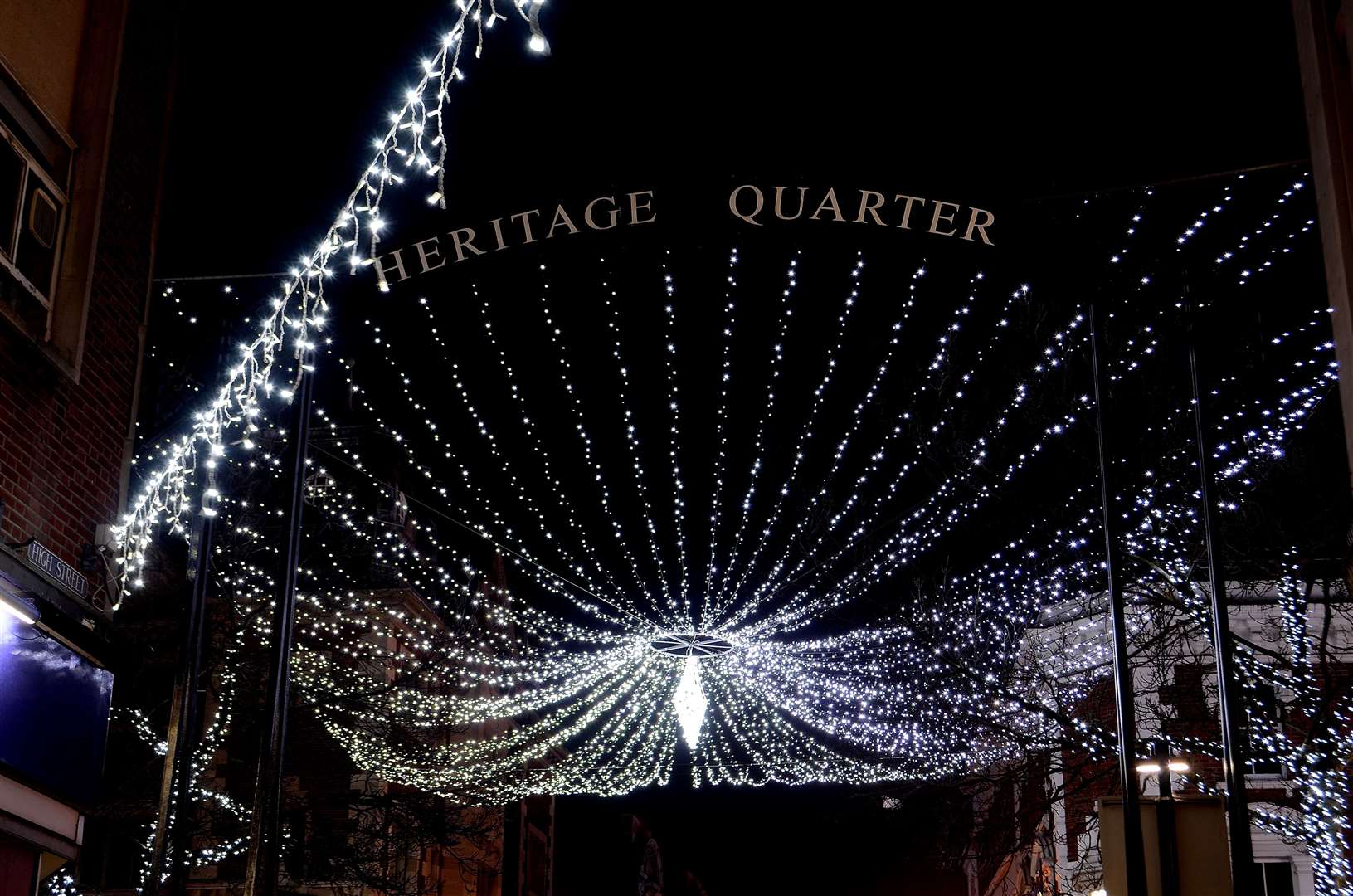 The Christmas lights in the Heritage Quarter, picture Jason Arthur (5484435)