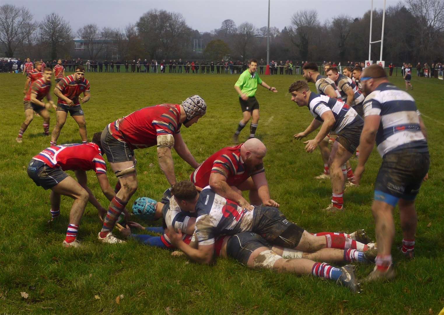 Action from Tonbridge Juddians' 26-19 victory over Dorking