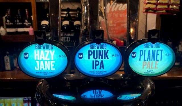 Don’t be blue! There was a trio of Brewdog favourites on offer – Hazy Jane, the classic Punk IPA and Planet Pale