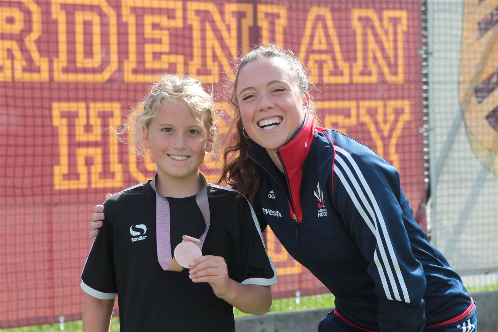 Canterbury and GB hockey star Grace Balsdon at the opening of the new pitch at Old Bordenians Hockey Club in Sittingbourne. Picture by: John Westhrop
