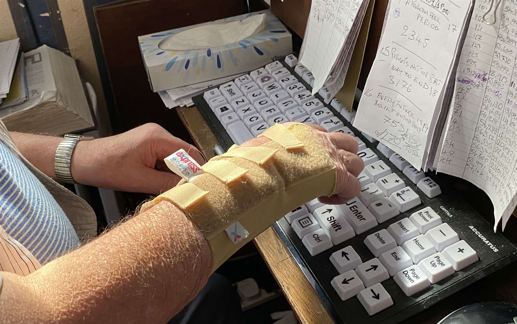 The 82-year-old says he can type up to 2,000 words a day with just one finger