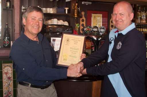 Don Croker of west Kent CAMRA and Mathew of the Windmill