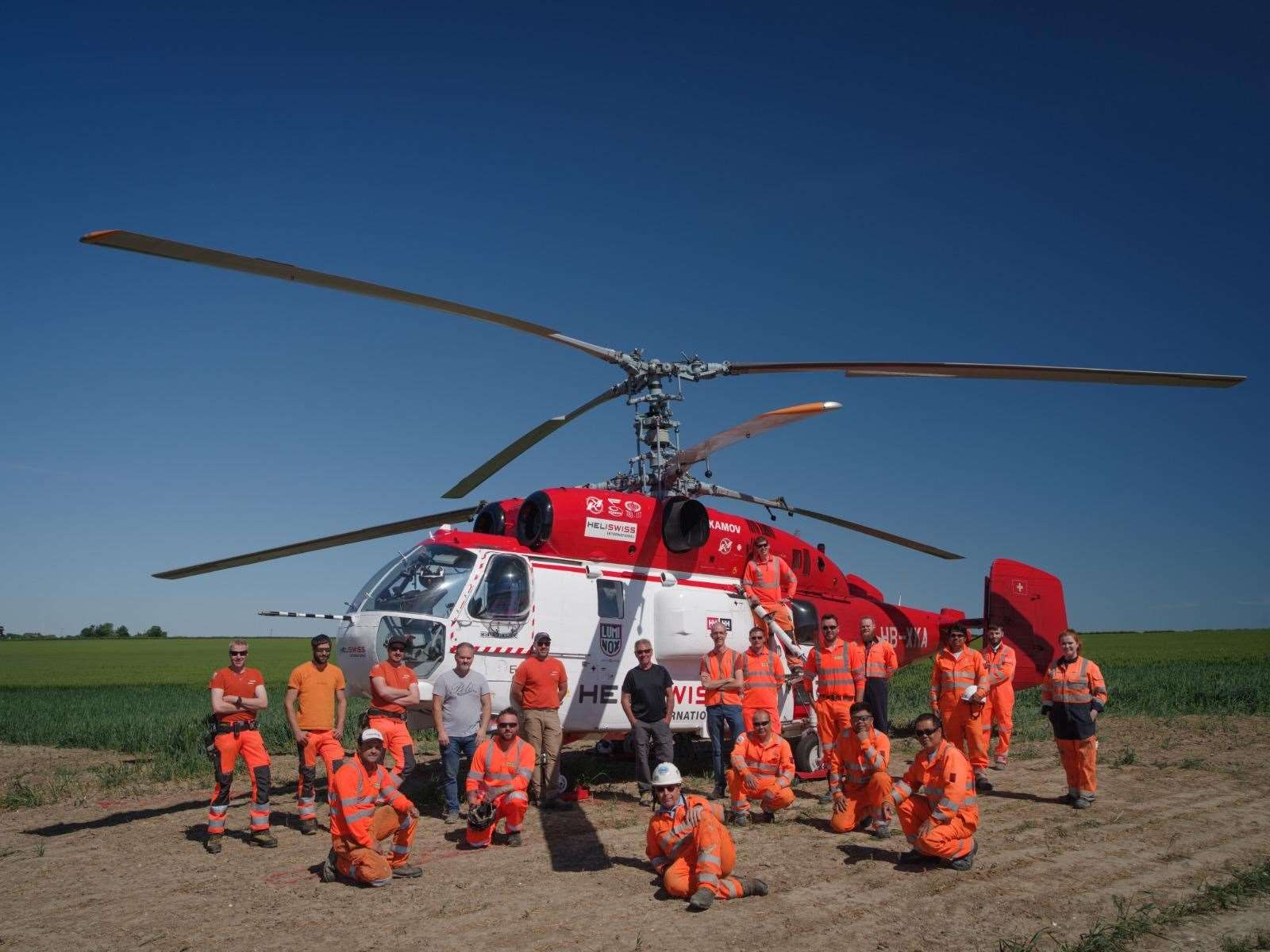 A Swiss Helirig KA-32 Kamov helicopter was deployed to Canterbury to help remove a line of old pylons in the Richborough Connection Project. Picture National Grid