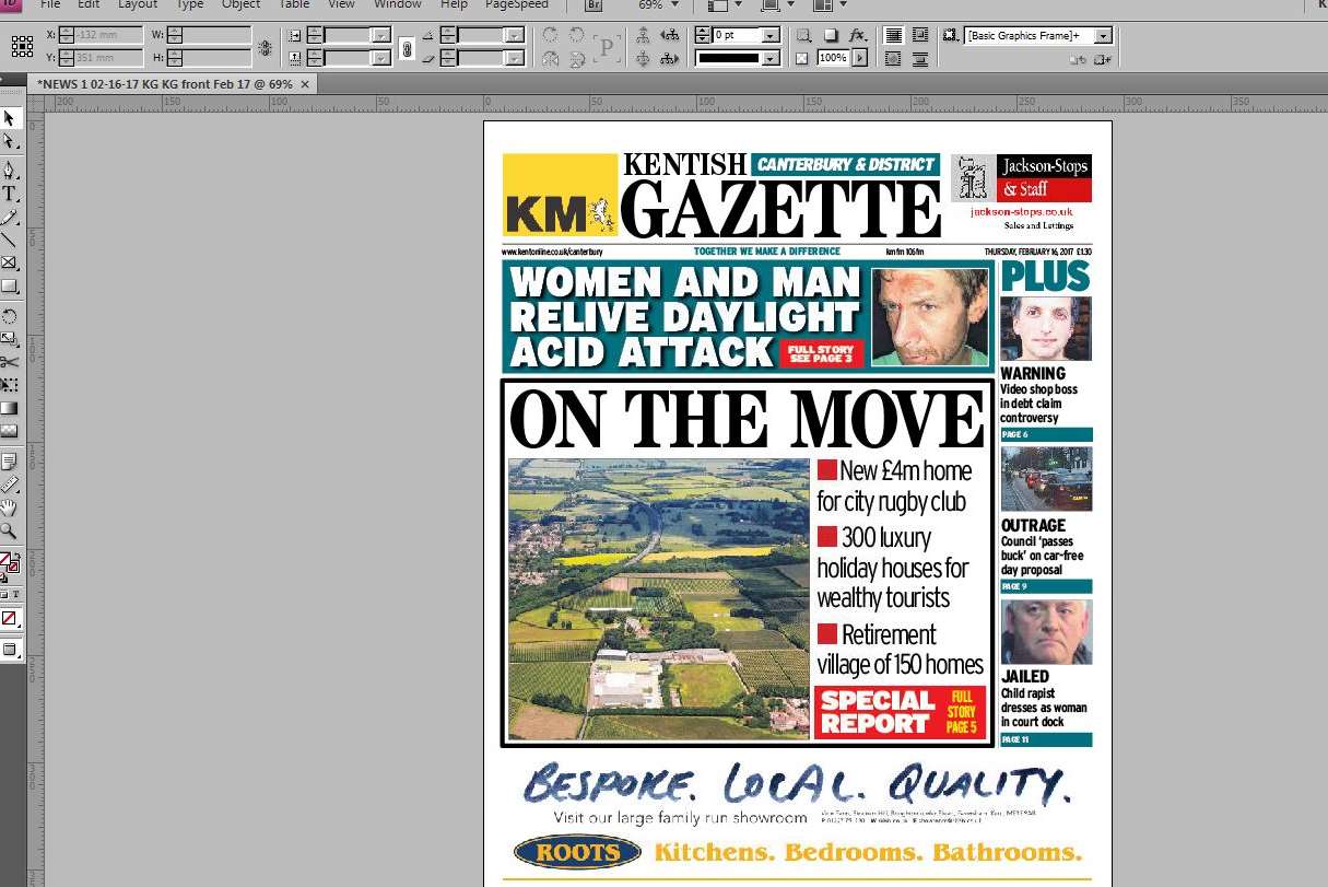 This week's Kentish Gazette front page