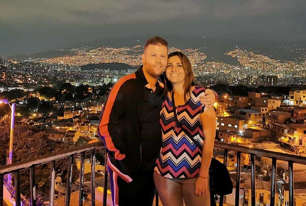 Nathan Griffiths vive en Colombia con su esposa, Paola Ramirez.  Imagen: Nathan Griffiths