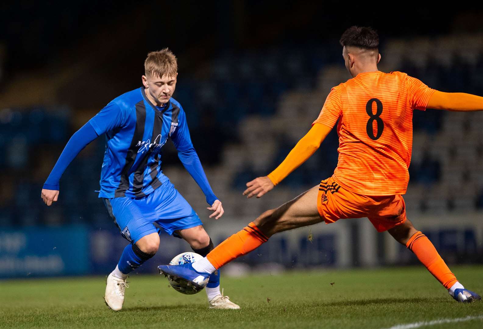Jimmy Witt in action for the Gills during an FA Youth Cup match