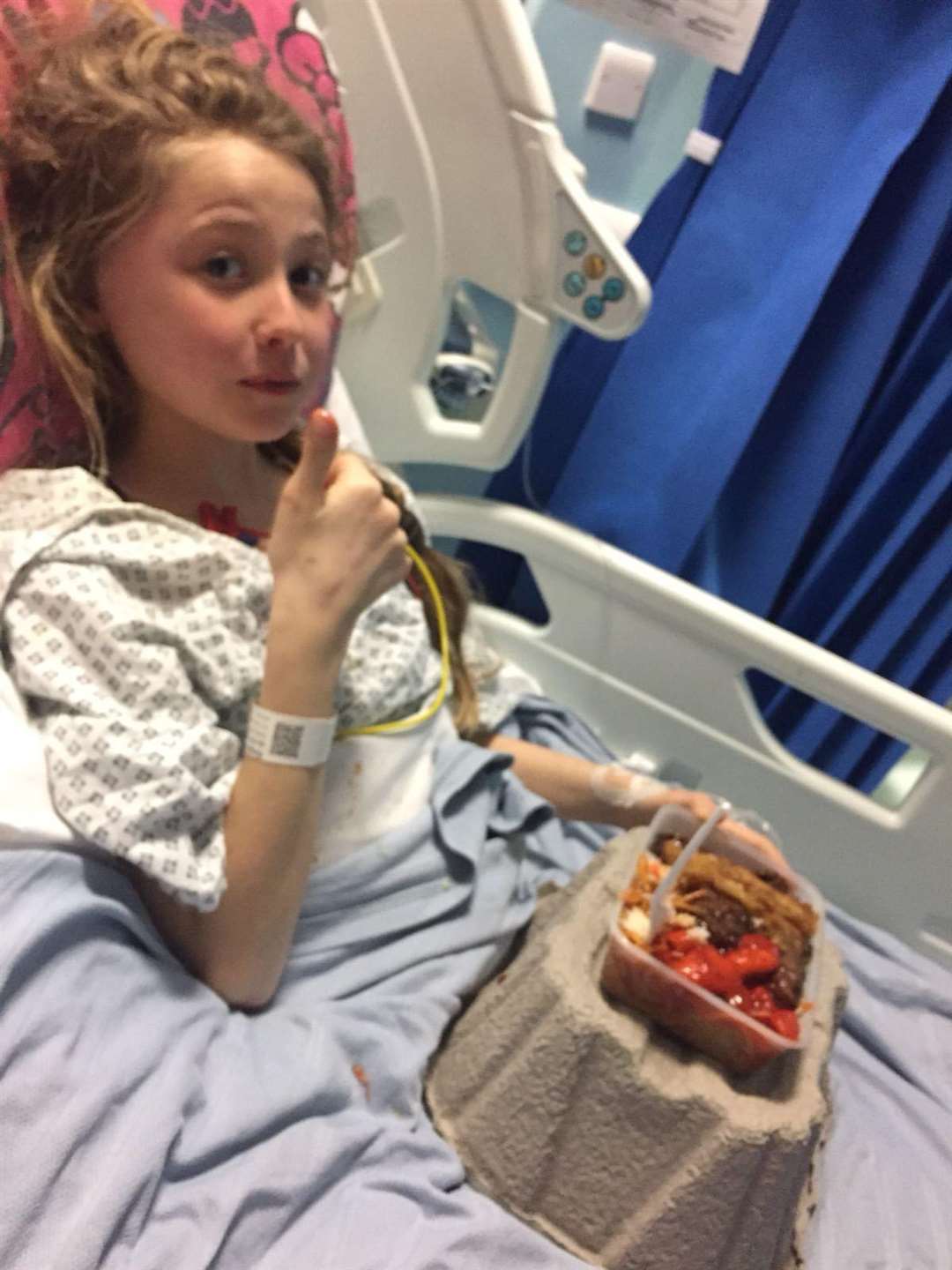 Ella-Louise Foster, 11, after her operation (2113301)