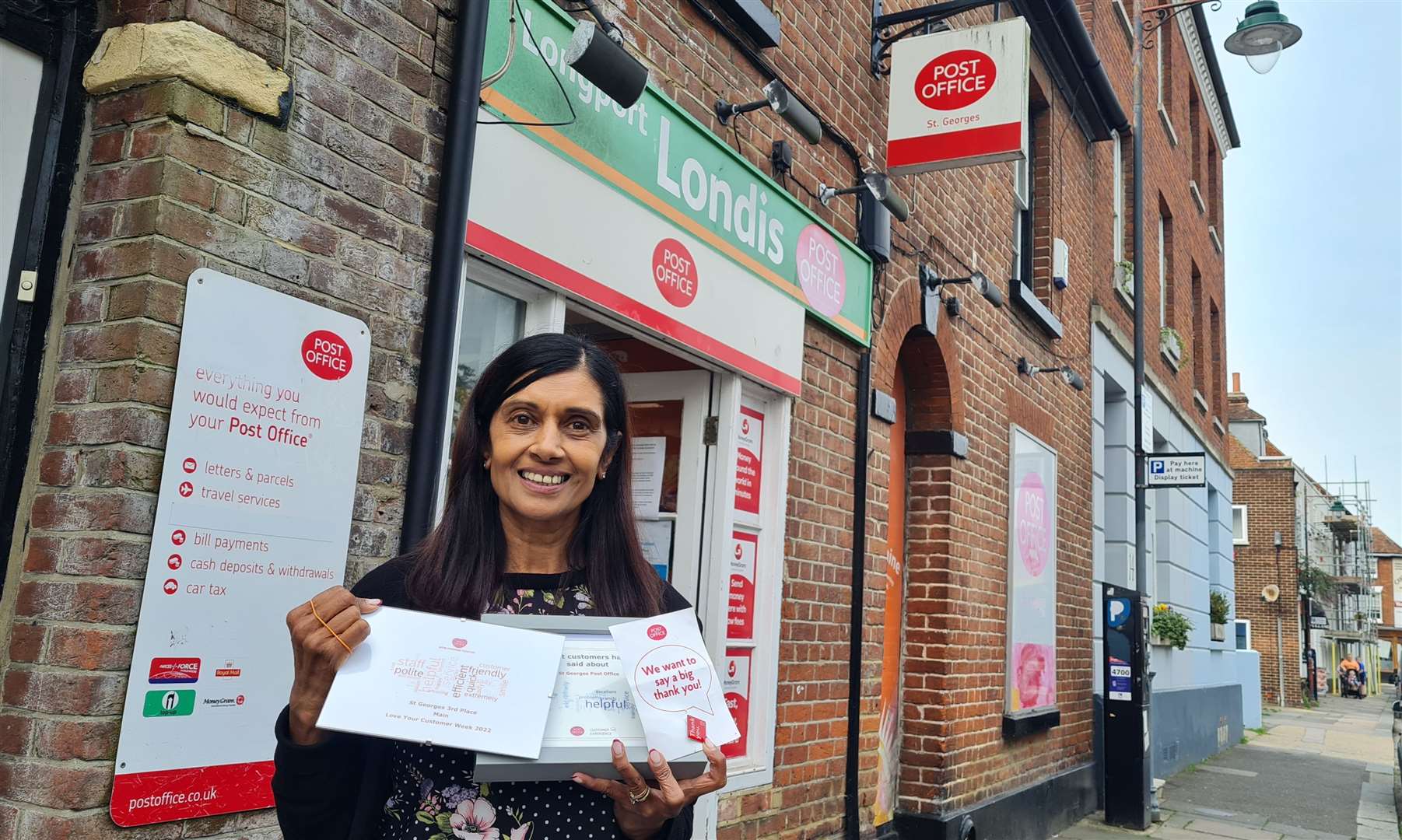 Postmistress Kirti Patel is retiring from her convenience store in Canterbury after 42 years