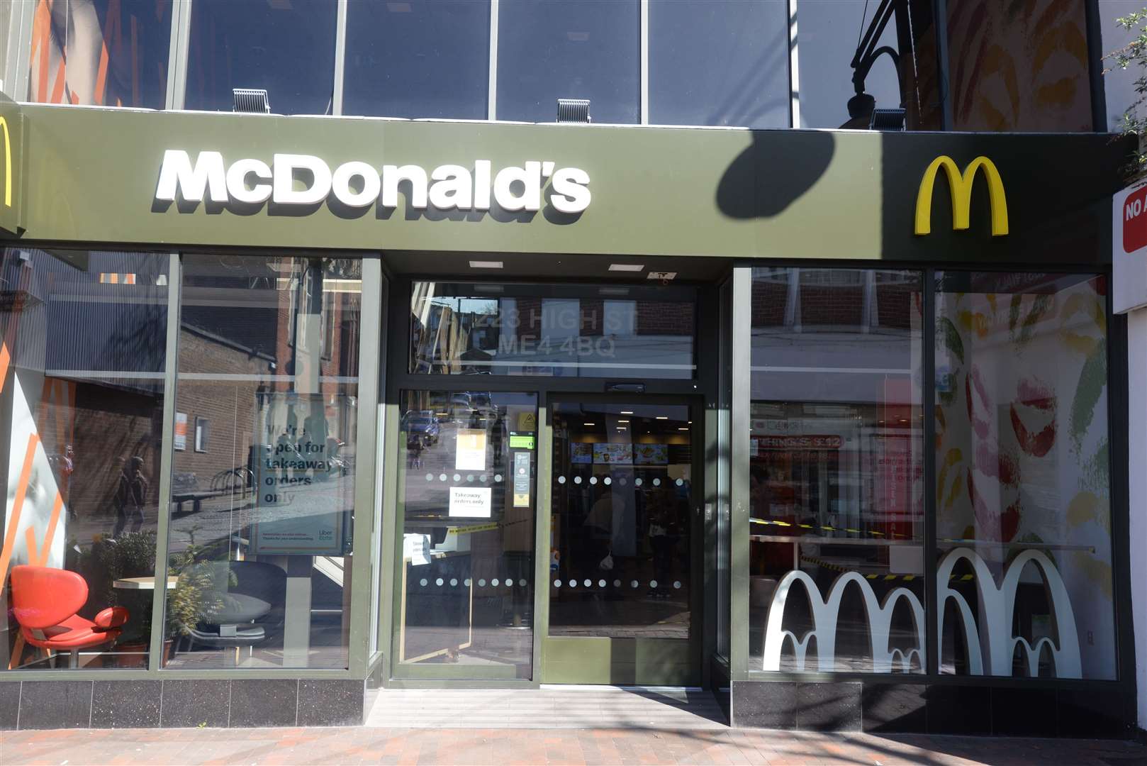 McDonald's in Chatham High Street is take away only. Picture: Chris Davey. (32110270)