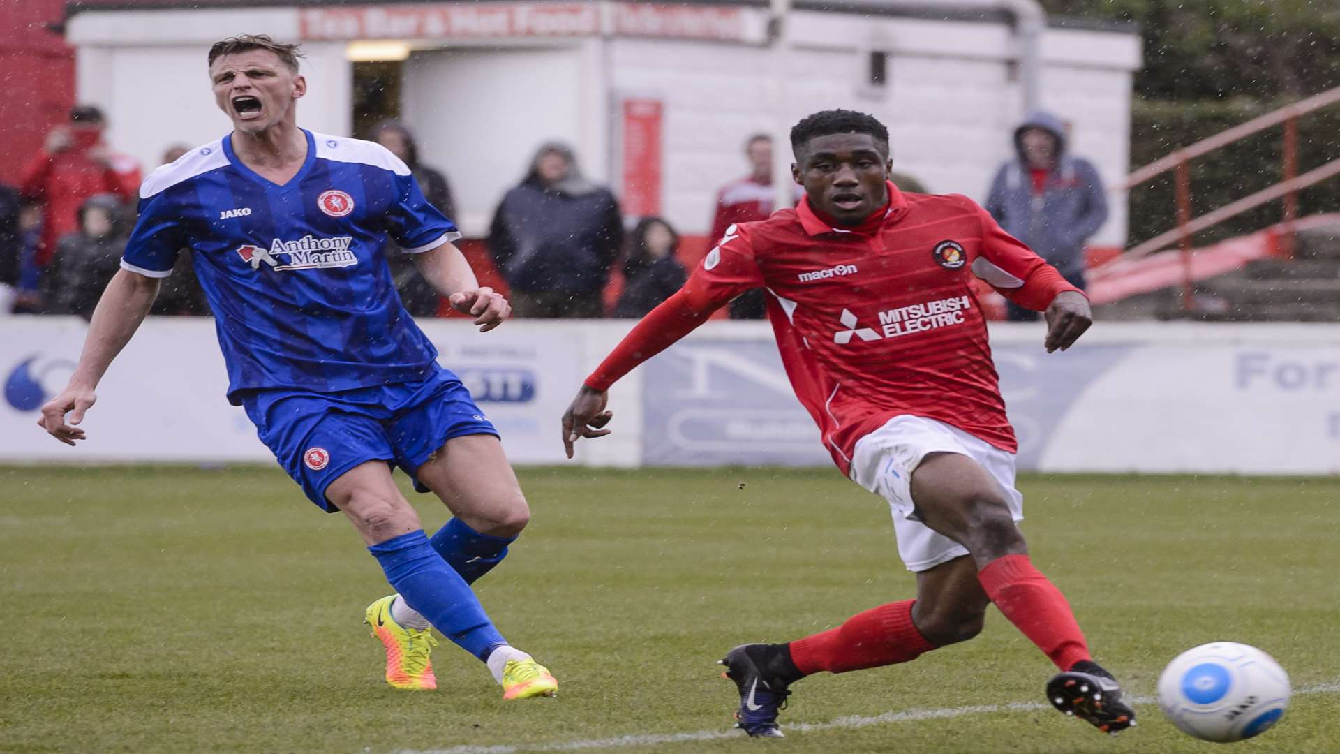 Ebbsfleet striker Darren McQueen scored on his England C debut Picture: Andy Payton