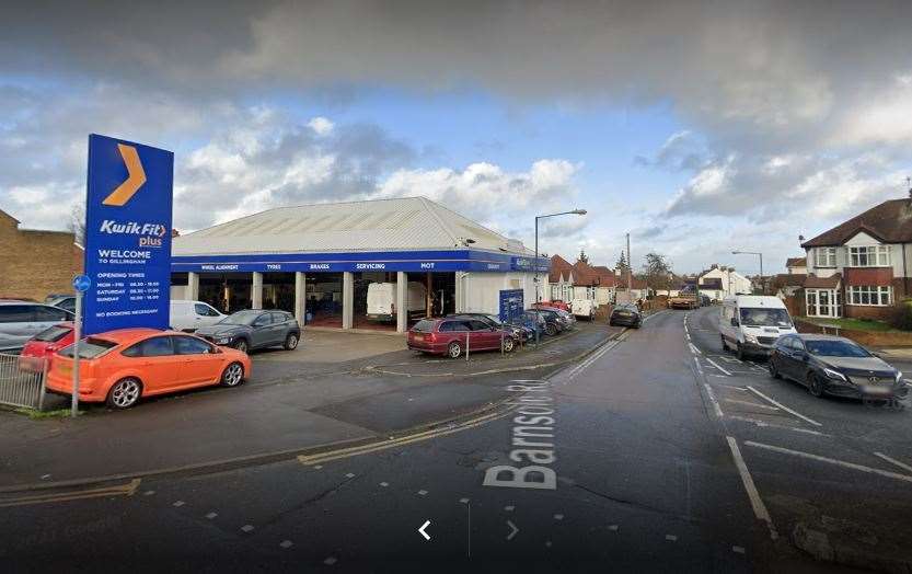 The incident happened outside Kwik Fit in Barnsole Road in Gillingham