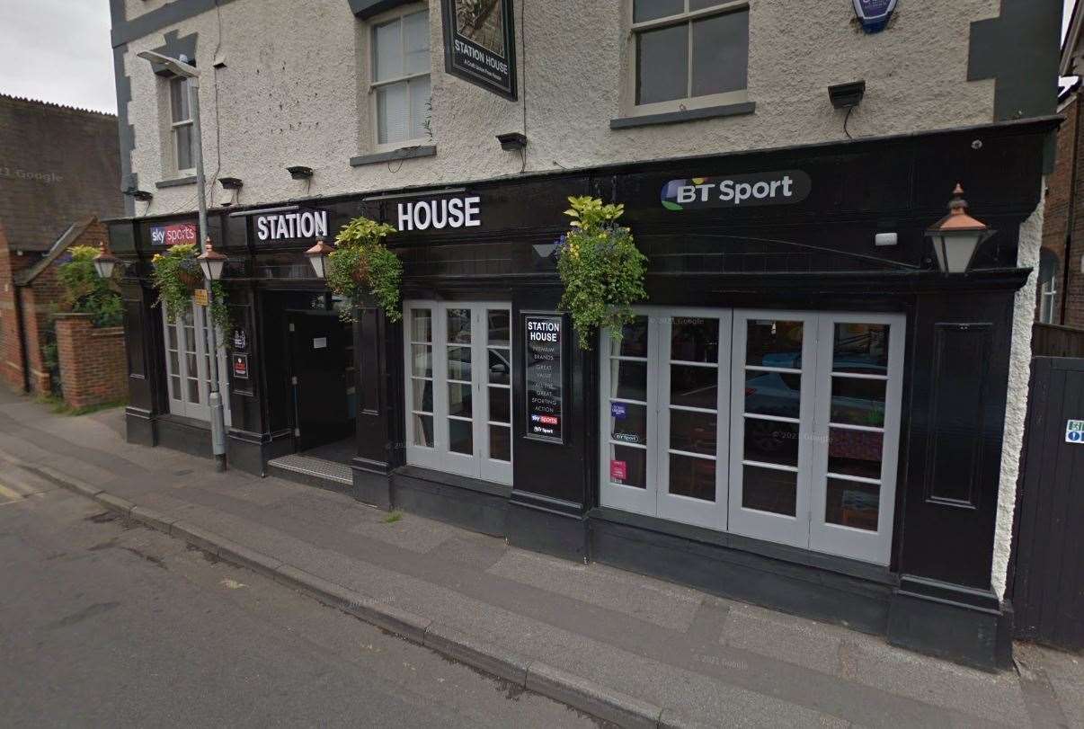 The man was hurt at the Station House pub, in Barden Road, Tonbridge. Picture: Google Maps