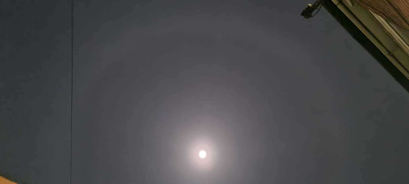 Lisa Wells took a photo of the moon halo in Thanet. Picture: Lisa Wells