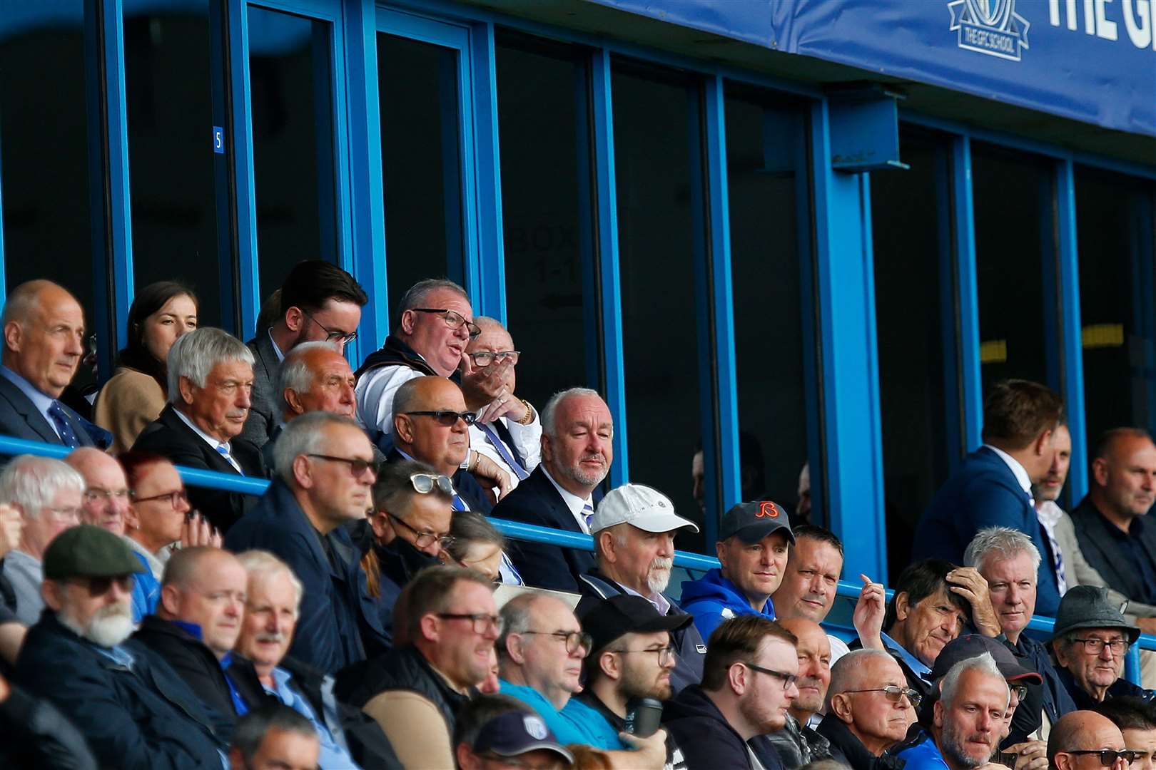 Manager Steve Evans watching from the Medway Stand Picture: Andy Jones