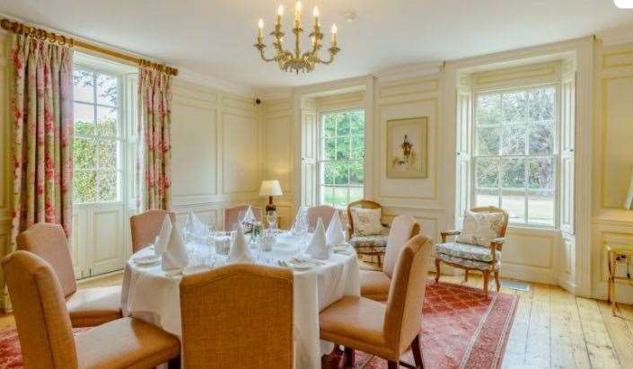 One of the elegant dining rooms