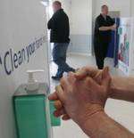 Hand washing at Maidstone hospital