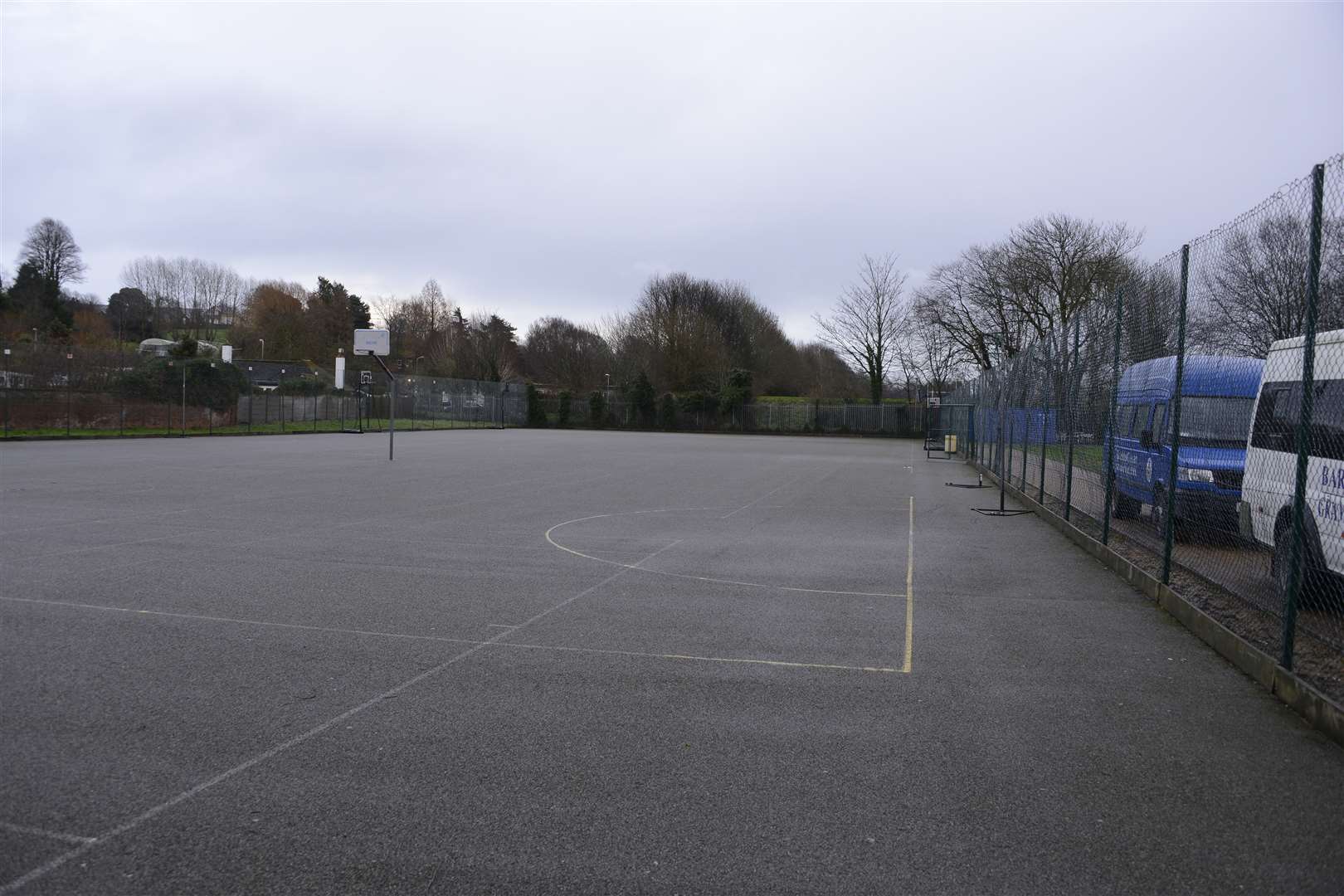 Entrance and car parking proposed on old playground