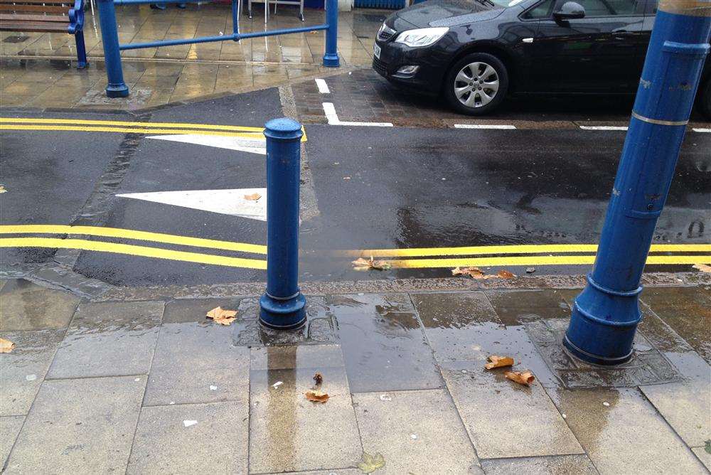 Puddles are still forming in High Street, Sheerness, despite work to resolve the problem