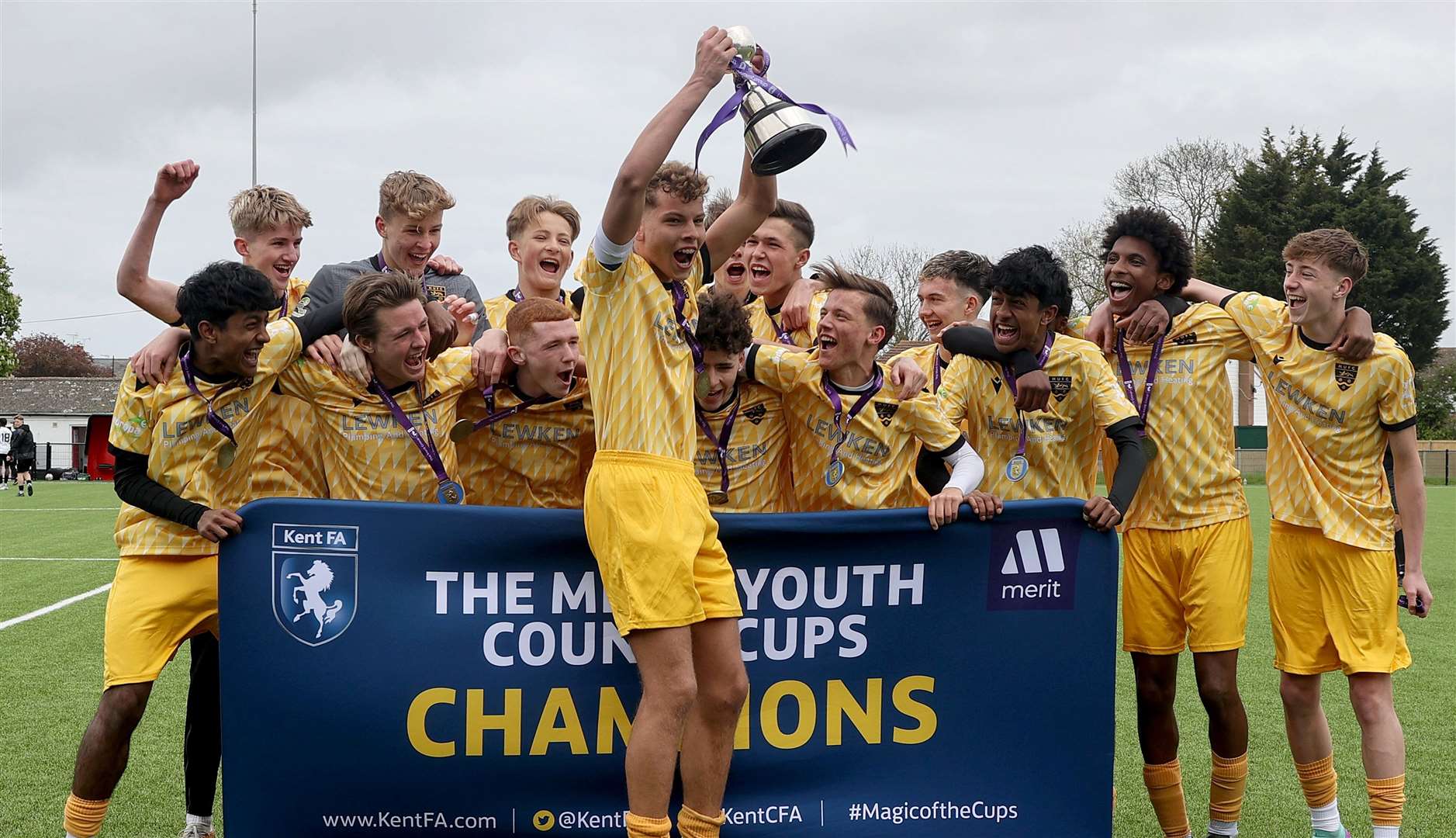 Kent Merit Under-16 Boys Cup Final winners Maidstone United. Picture: PSP Images