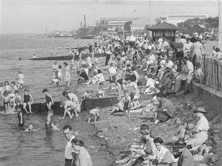 Times gone by - Gravesend beachfront photographed in the 1950s. Picture courtesy Gravesham Borough Council