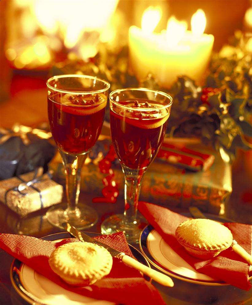 Enjoy mulled wine and mince pies