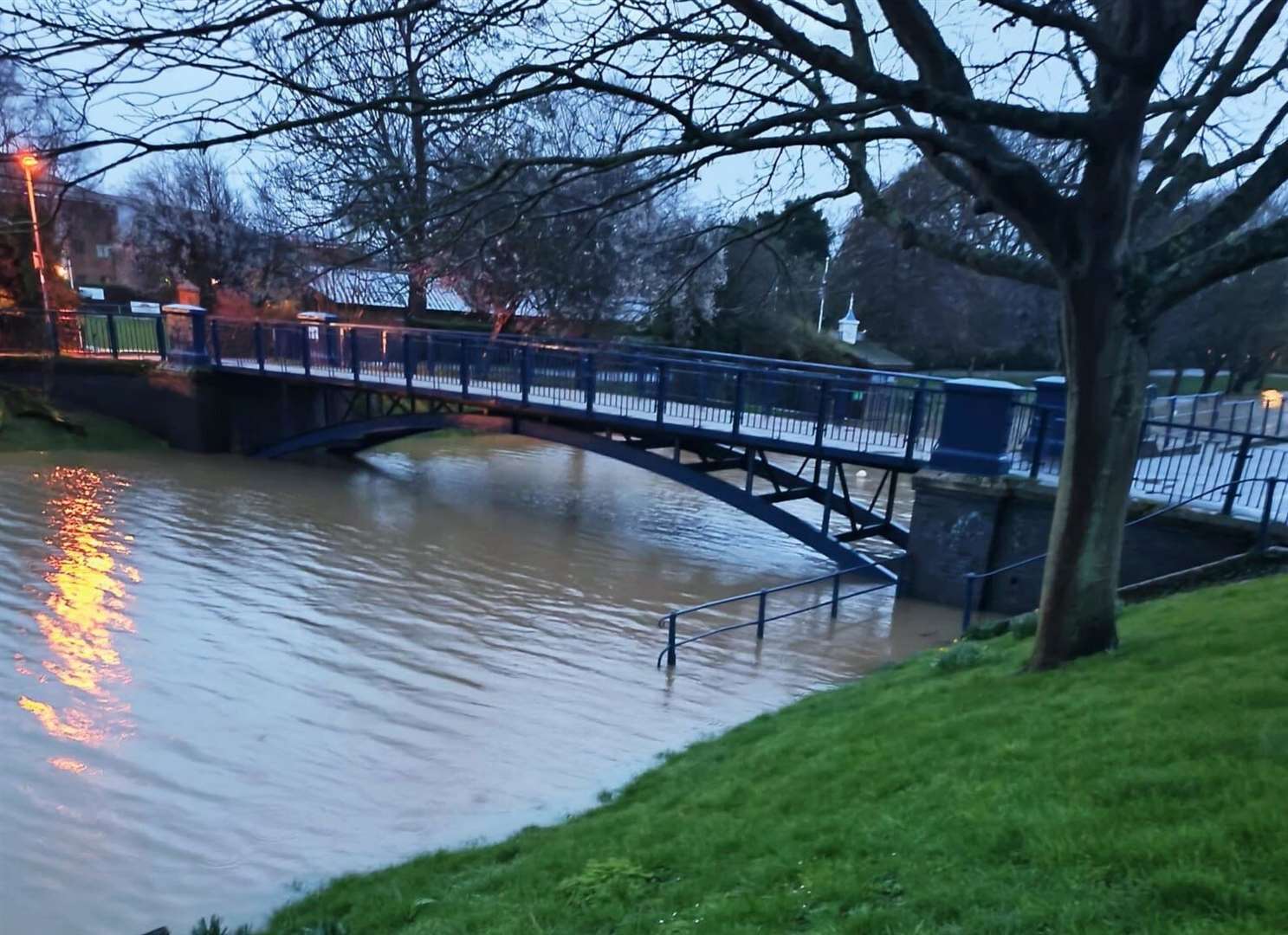Flooding on the Royal Military Canal at Hythe