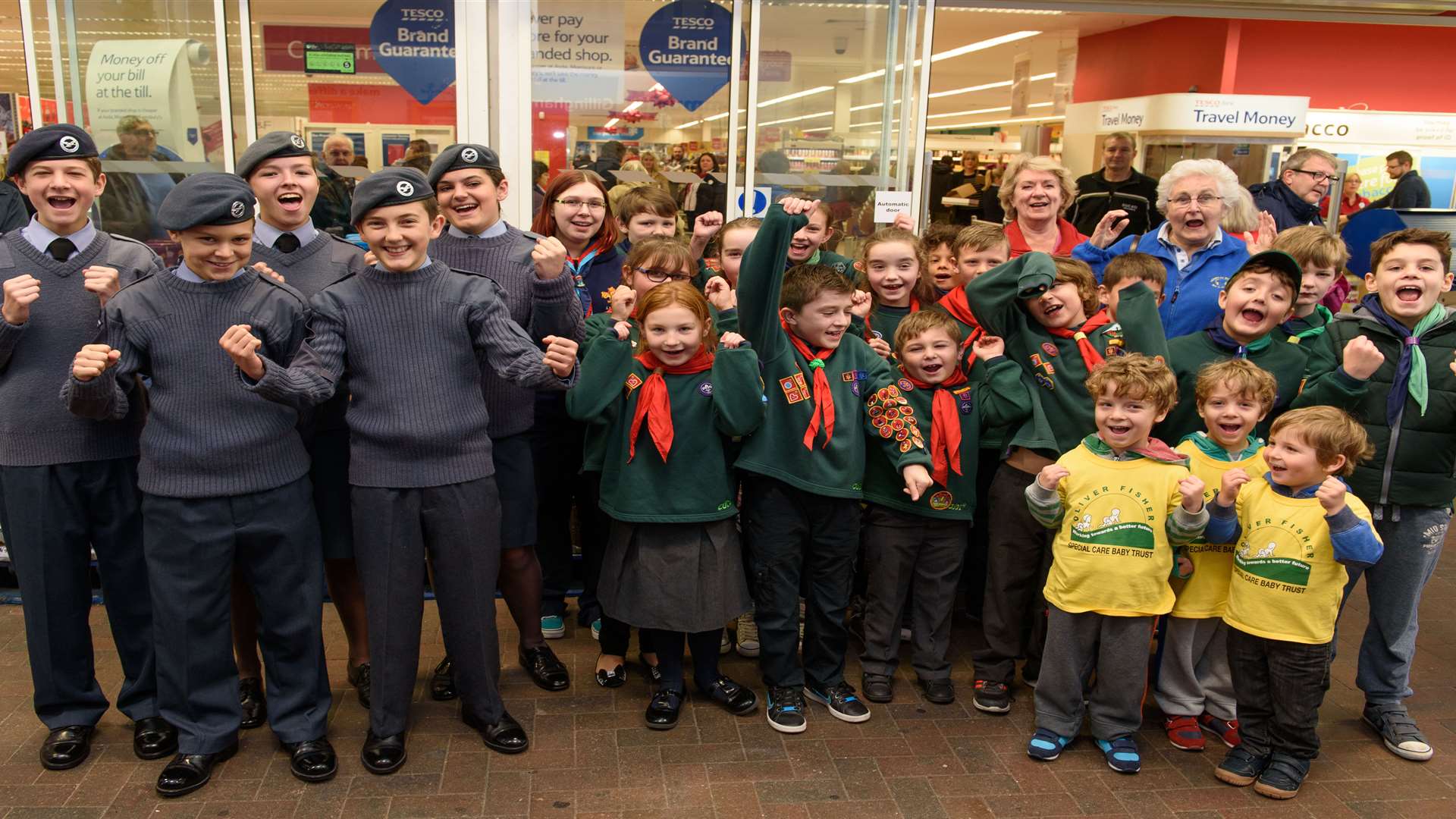 The Gillingham Scouts, Oliver Fisher Special Care Baby Trust, 25 Parkwood Squadron Air Training Corps and Hospital Radio Medway, were all given £500 by Tesco.