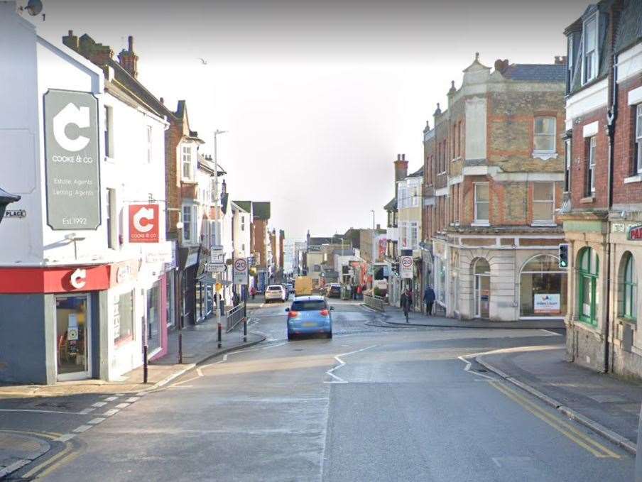 The incident happened in Broadstairs High street. Picture: Google