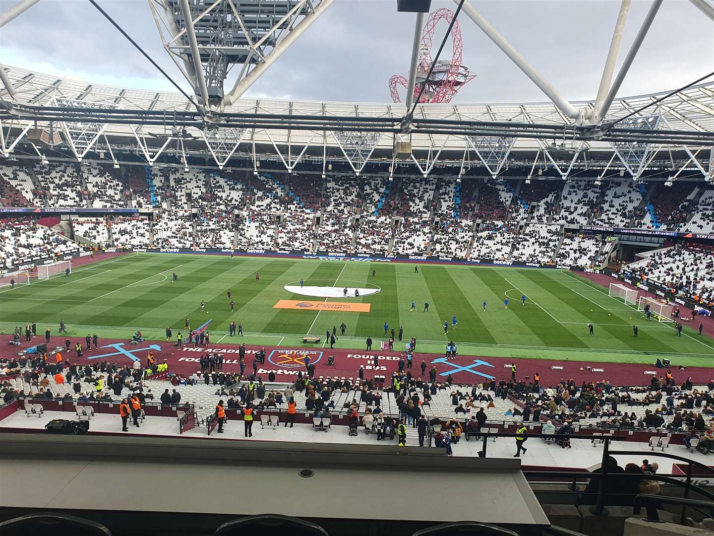 The view inside the London Stadium