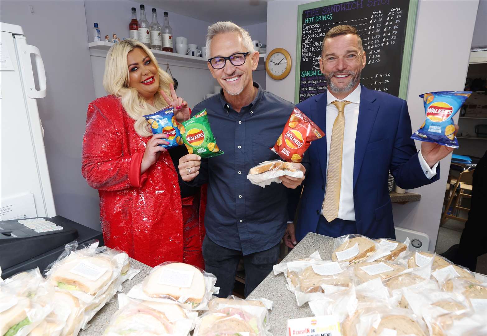 Gemma Collins with Gary Lineker and Fred Sirieix