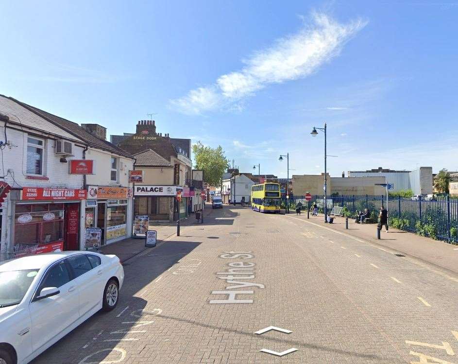 The attack happened in Hythe Street following a night out in July 2019. Photo: Google.