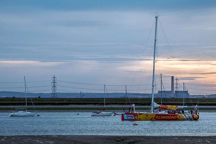 The fleet of yachts taking part in the Clipper Round the World race arrive in Queenborough Picture: Henry Slack