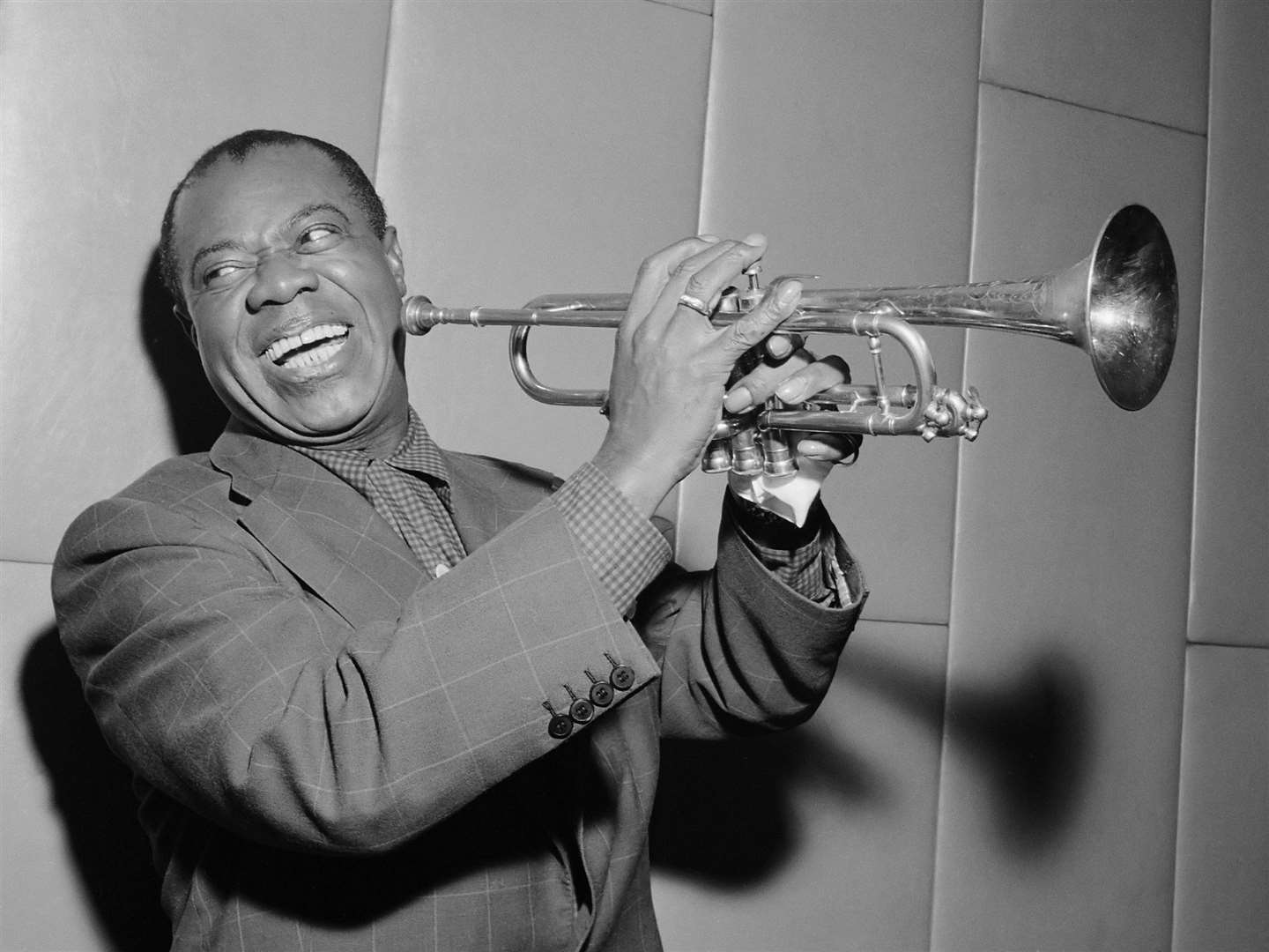 Louis Armstrong in October 1955