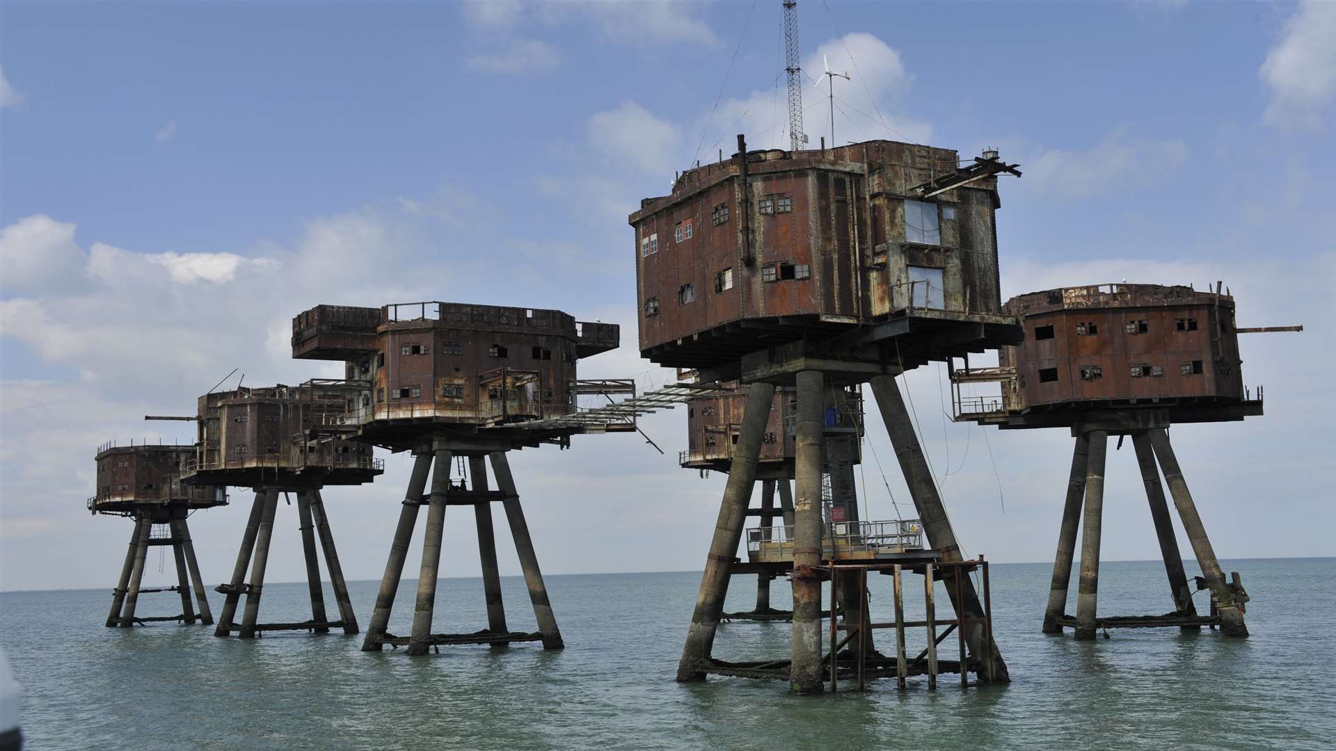 Red Sands sea forts off the coast of Kent