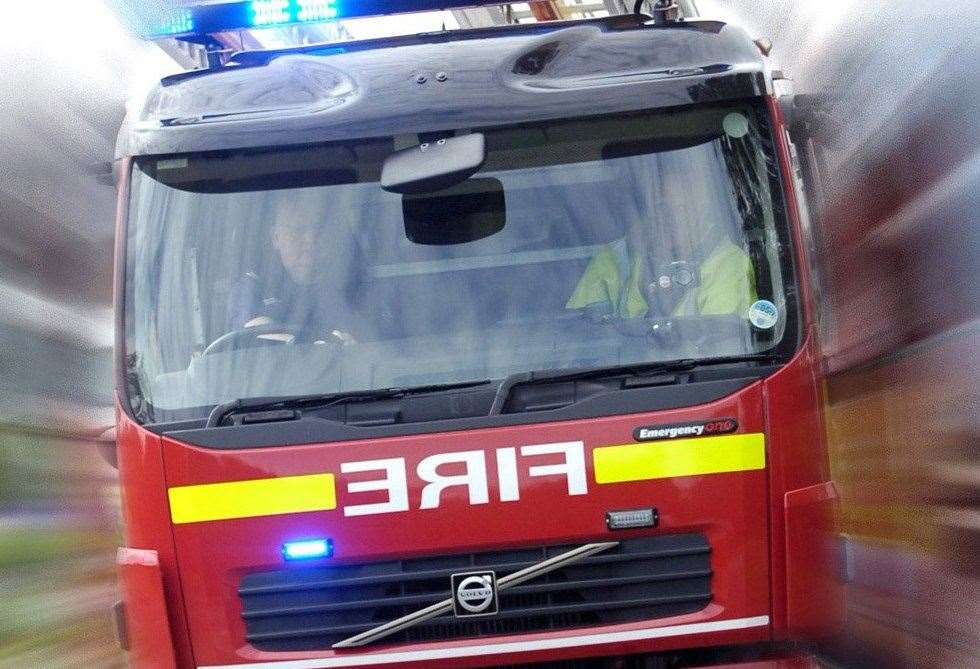 Firefighters were called out this morning to deal with a shed that was on fire near Sevenoaks