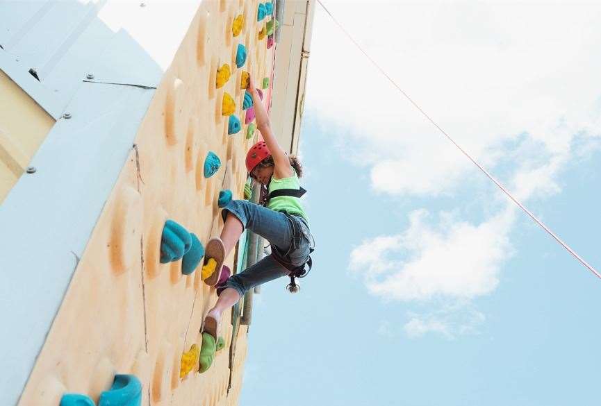 Children will be able to explore the new climbing wall which features several different challenges. Picture: Haven