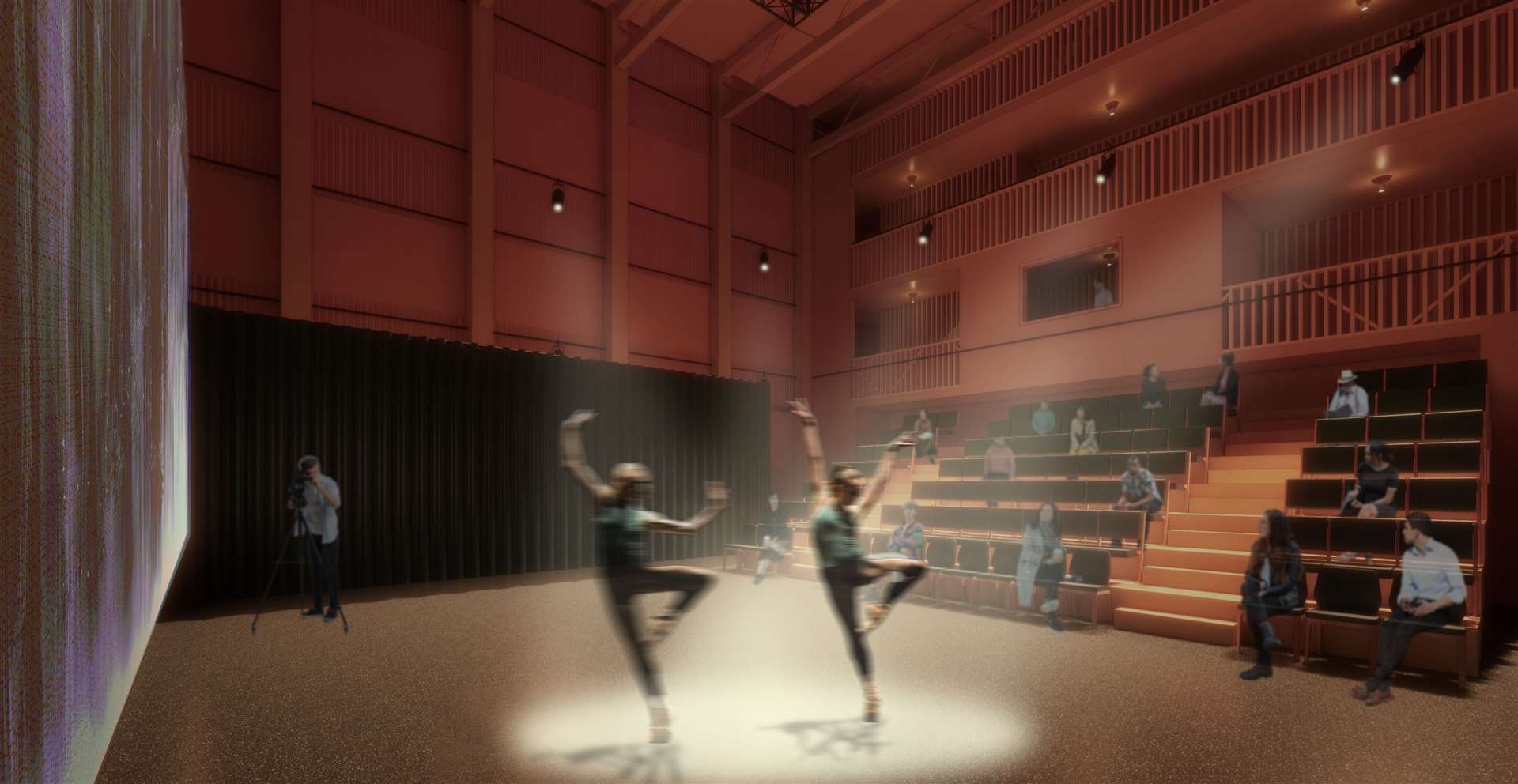An artist's impression of the immersive studio at The Docking Station. Picture: FSB Studios