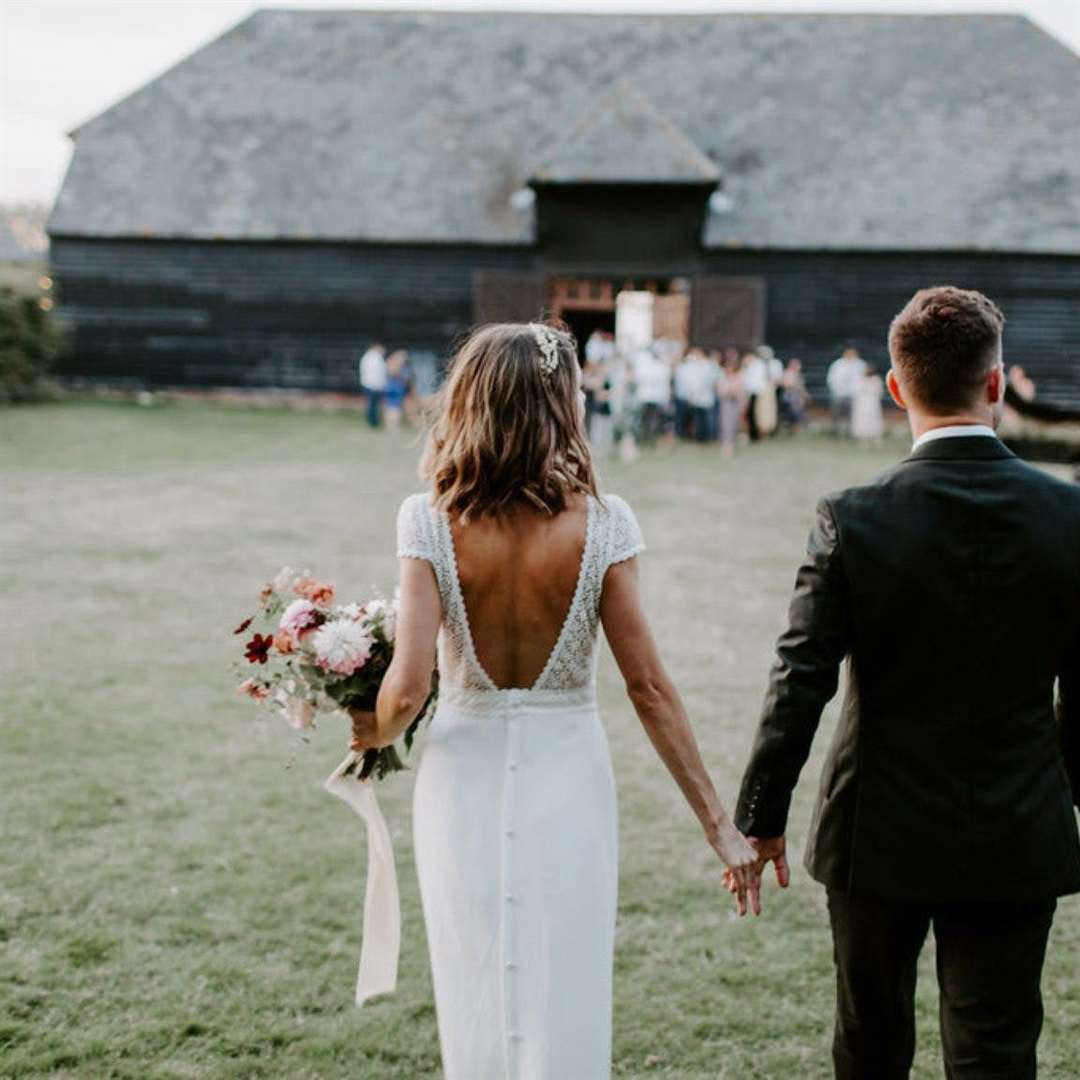 The Kentish barn at Elmley Nature Reserve, Sheppey, is now a top wedding venue. Picture: Nicola Dixon