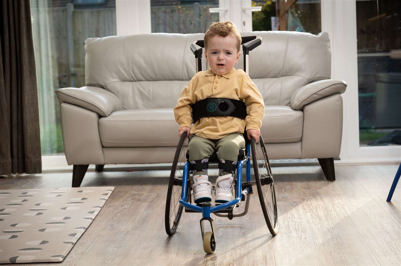 Sidney needs a a specially adapted wheelchair to get about