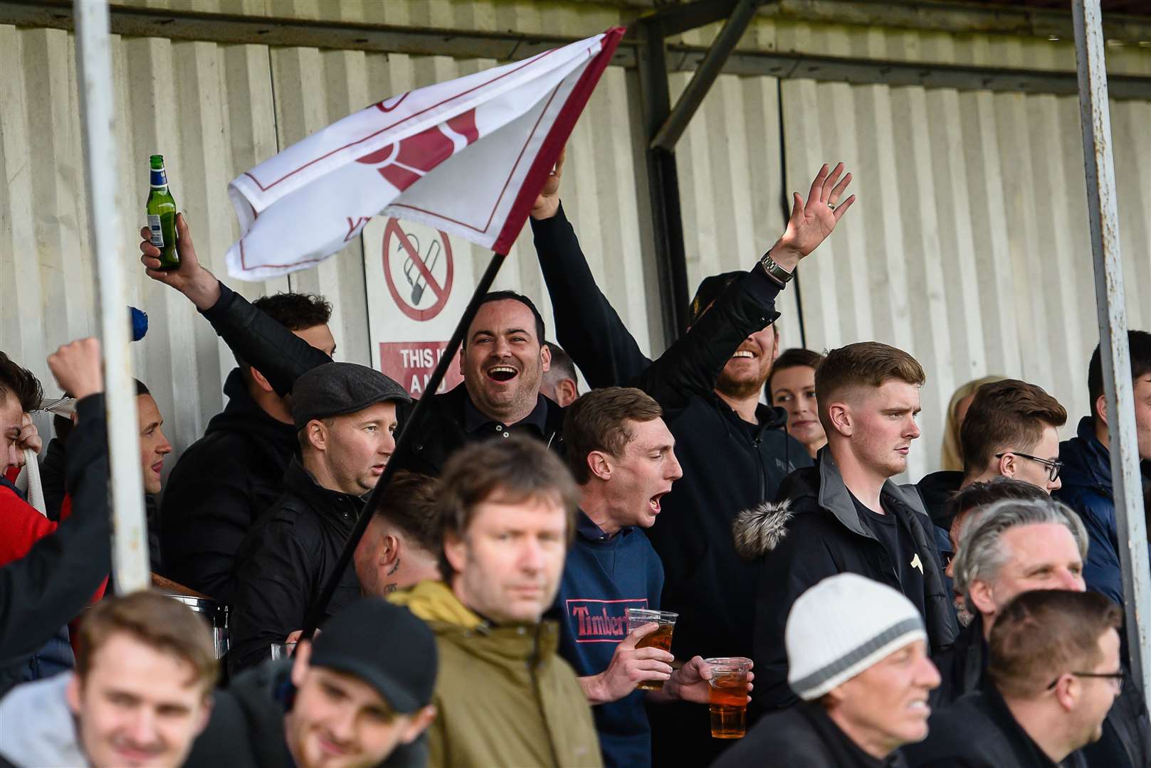 Canterbury City fans get behind their team during last season's FA Vase semi-final against Cray Valley. Picture: Alan Langley FM25061406