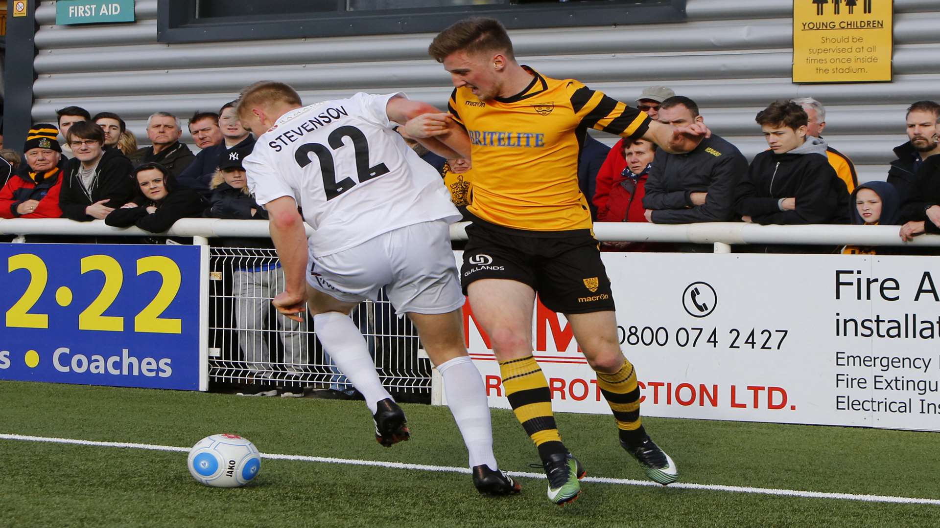 Jake McCarthy in action for Maidstone against Southport Picture: Andy Jones