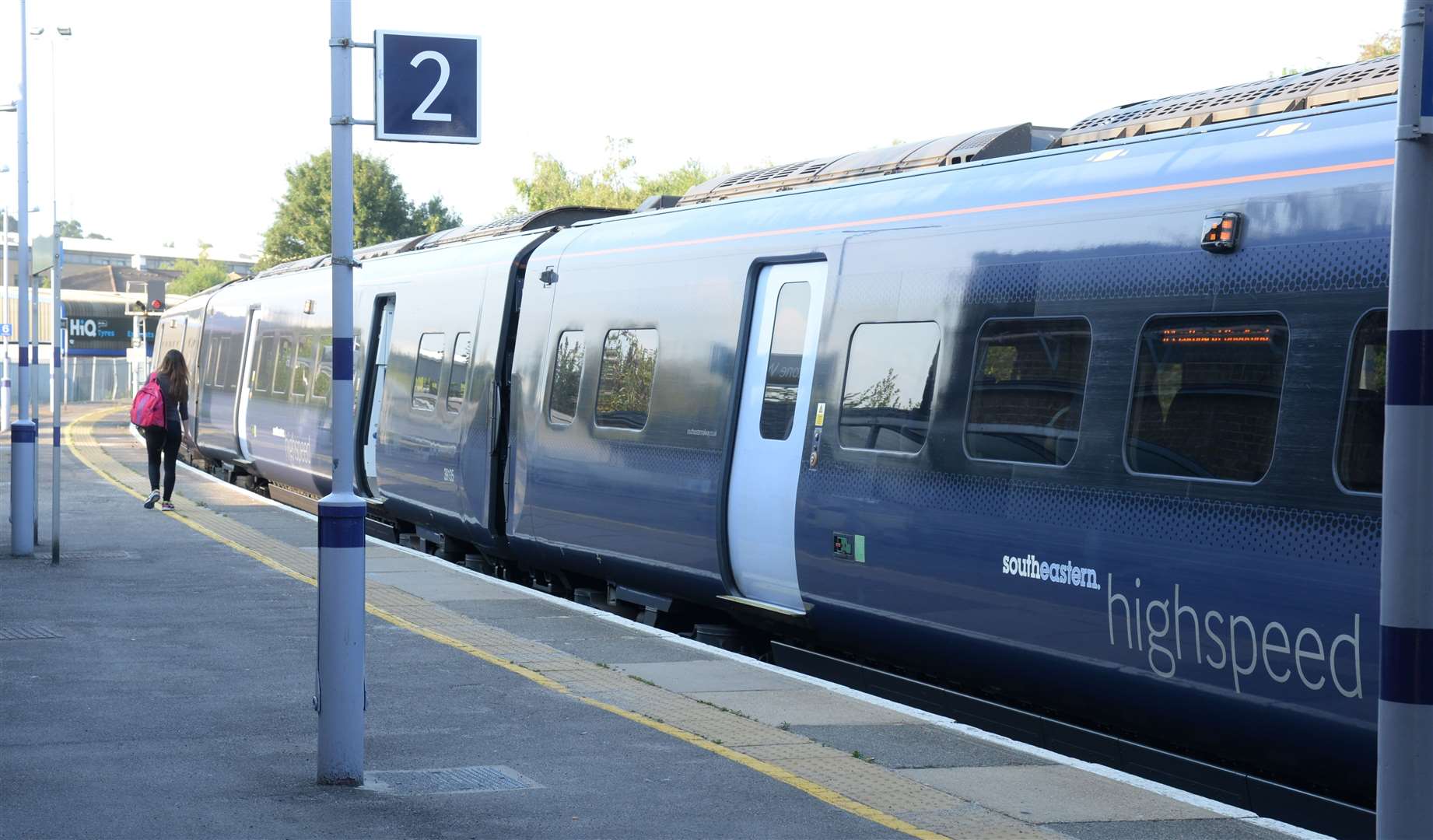 A high speed train waiting to depart from Maidstone West Picture: Chris Davey