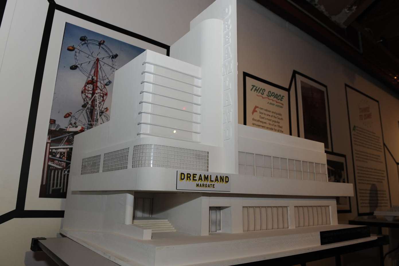 A scale model of the re-built Dreamland site