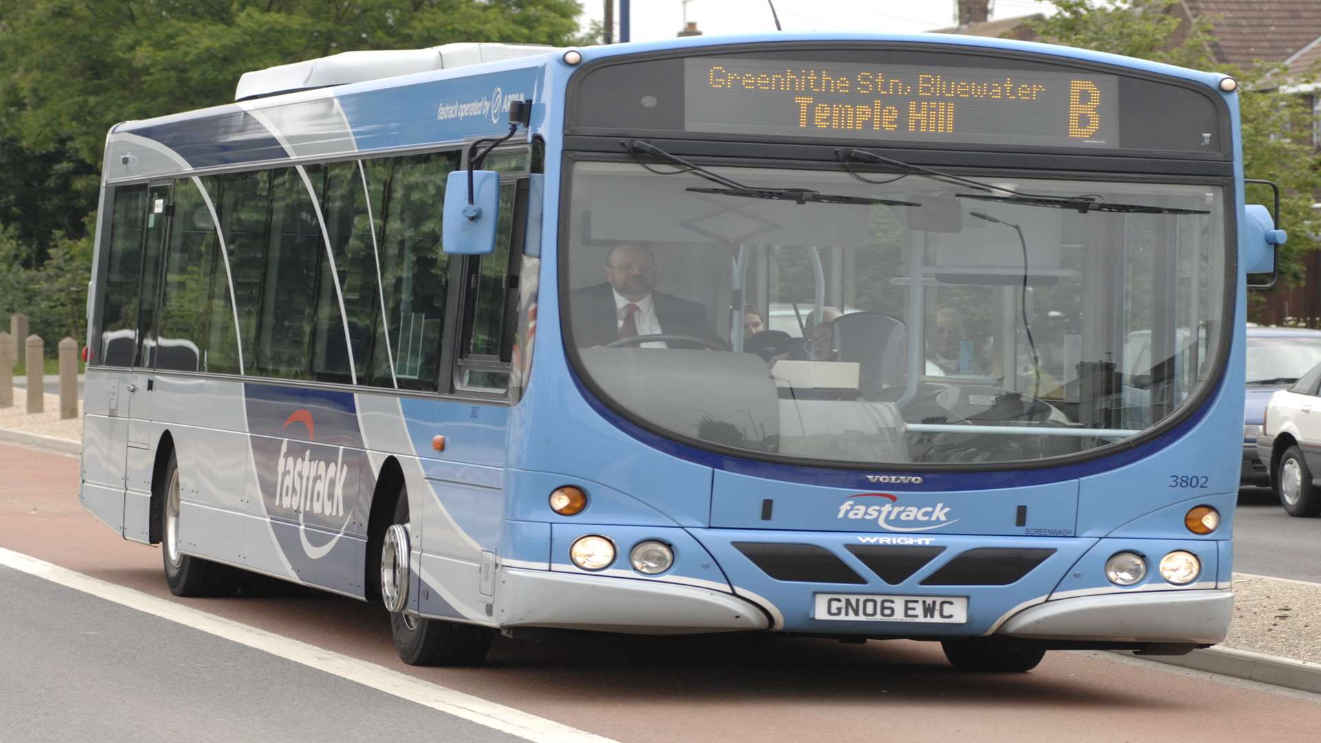 It is a believed a fastrack bus, similar to this one, has been involved in a collision with a car