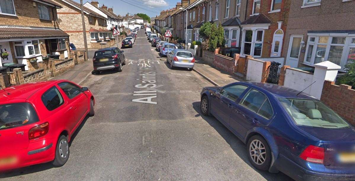 A man was stabbed in All Saint's Road, Northfleet, Gravesend, on Thursday night. Picture: Google Maps