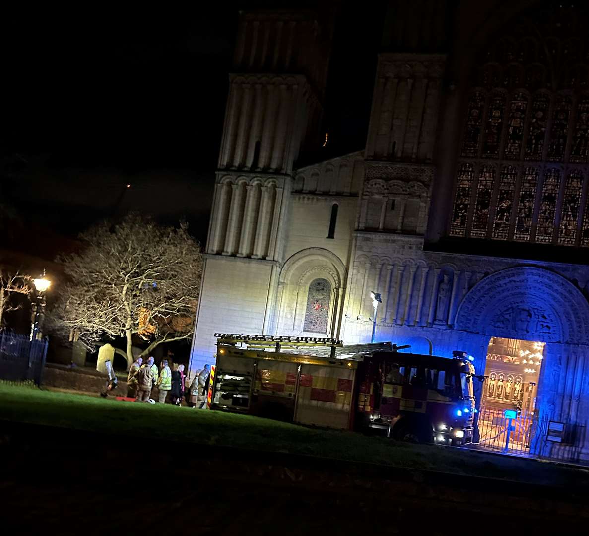 Fire crews were called to Rochester Cathedral following reports of a small fire