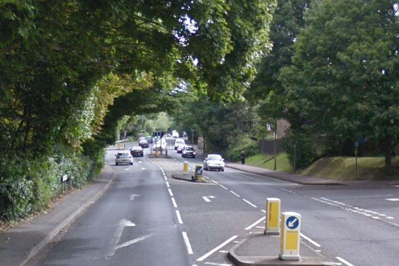 A pedestrian was injured in the crash in Canterbury Road