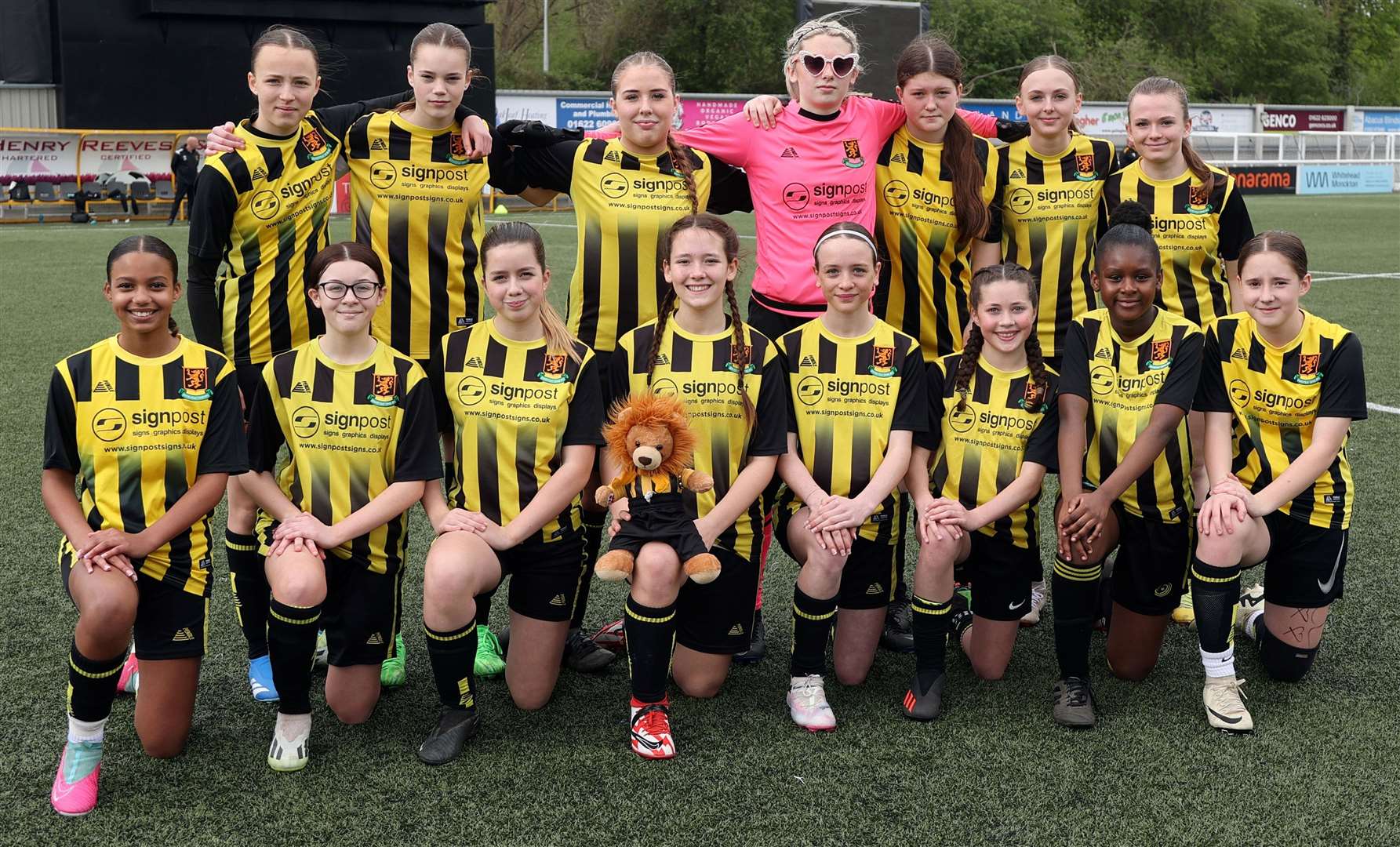 Foots Cray Lions - defeated in the Kent Merit Under-14 Girls Cup Final. Picture: PSP Images