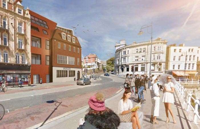 Developers will build a five-storey side extension to the Royal pub building, opposite Ramsgate Harbour